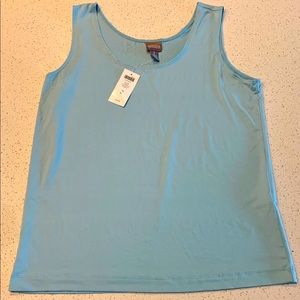 Chico’s size 2 microfeel tank in turquoise mist